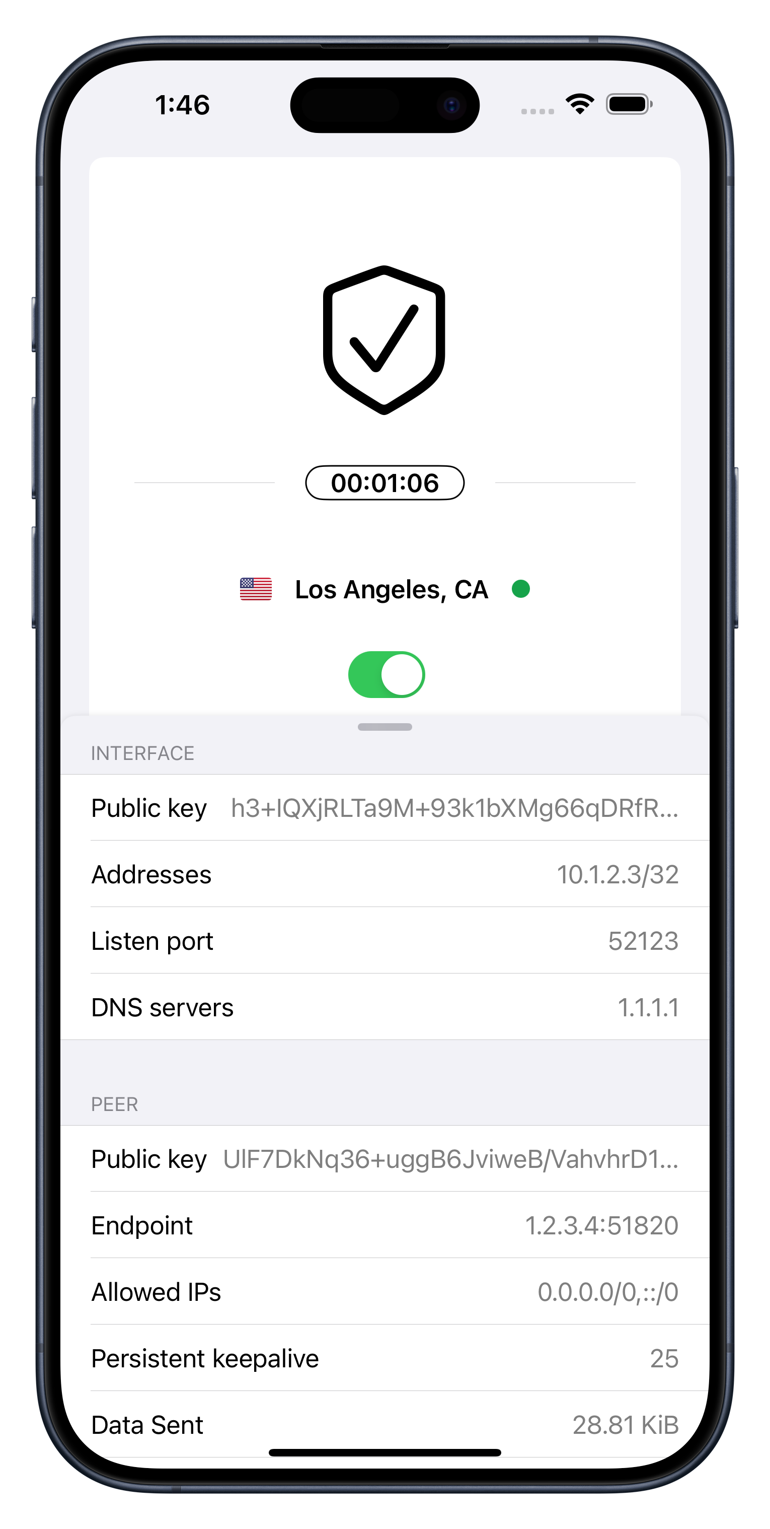 Miami VPN on iPhone